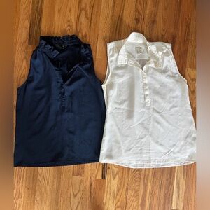 Set of 2 J crew sleeveless blouses size 4